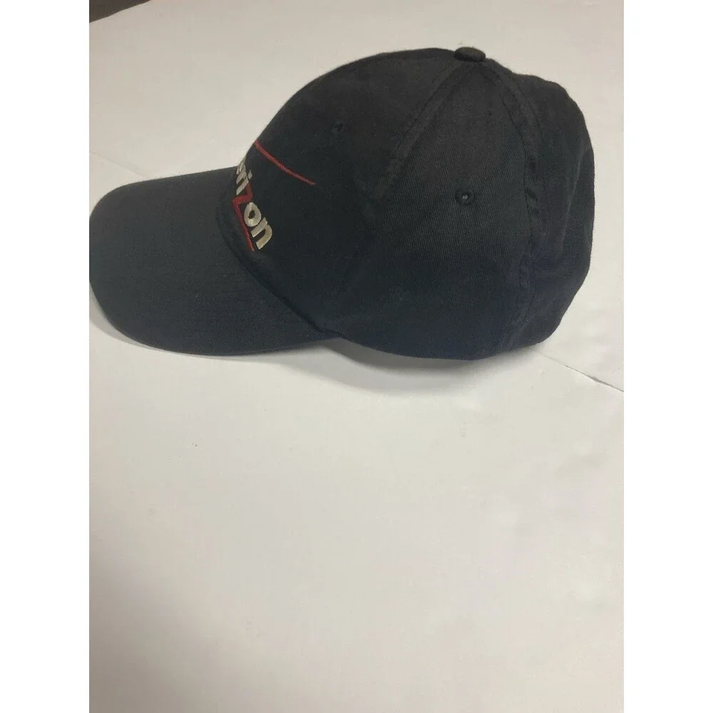 Verizon FiOS Black Baseball Cap Hat 100% Cotton One Size 1-888-GET-FIOS
